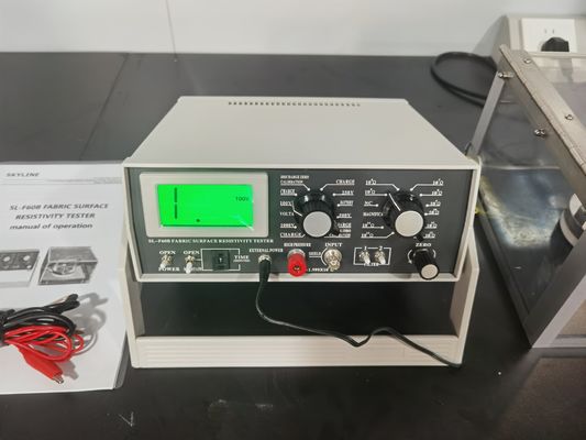 خرید تست کننده مقاومت سطحی پارچه با ولتاژ اندازه گیری DC100V و اندازه گیری مقاومت 2 × 1014Ω برای انطباق با EN 1149-1/ EN 1149-2/ AATCC 76/ BS 6524 تولید آنلاین