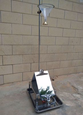 AATCC42 تست کننده نفوذ اثر پارچه با ارتفاع مخروط 610mm 335x285x1080mm