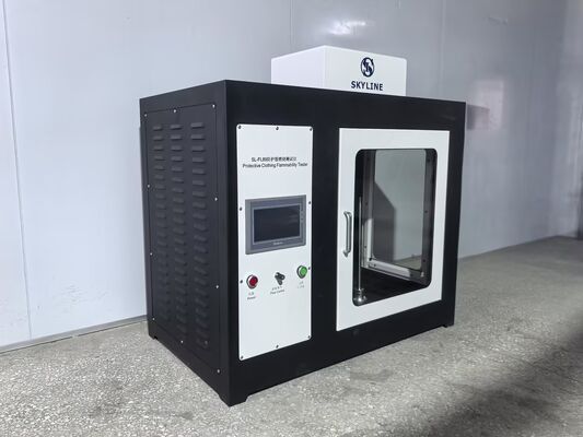 خرید آزمایشگر اشتعال پذیری لباس محافظ ISO 15025 با ساختار استیل ضد زنگ و اعمال شعله خودکار تولید آنلاین